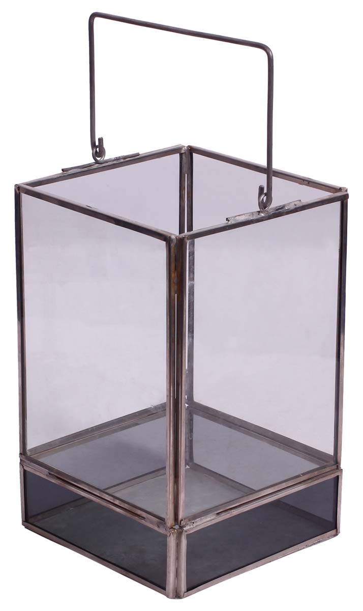 7” Lantern - Handmade in Glass & Steel - Interior Decorating Items - Home / Office Decor - Buy in Bulk Wholesale